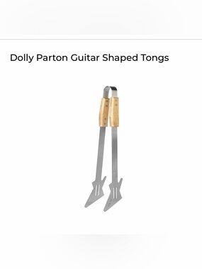 Dolly Parton Silver and Wood Handle Guitar Tongs